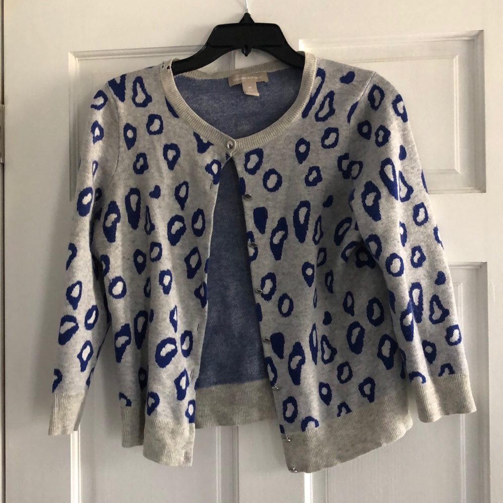Cheetah Banana Republic cardigan